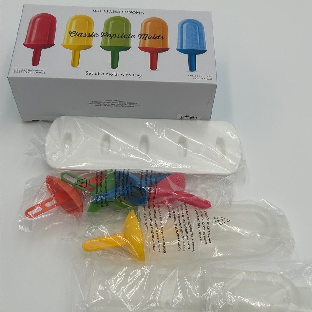 Williams Sonoma Popsicle Molds in Red, Yellow, Green, Orange & Blue - Picture 5 of 5